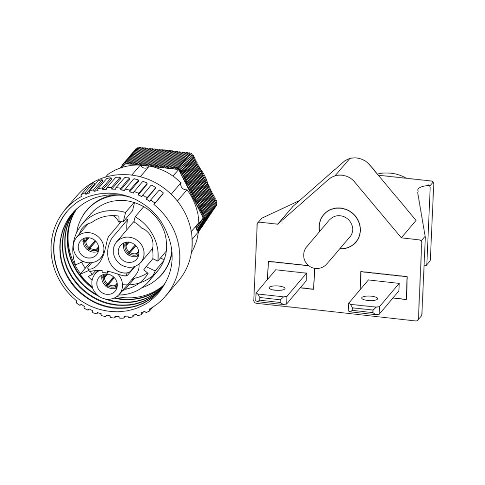 LED Fixture 10-FT/3m AC Power Cable w/ 6-15P Plug