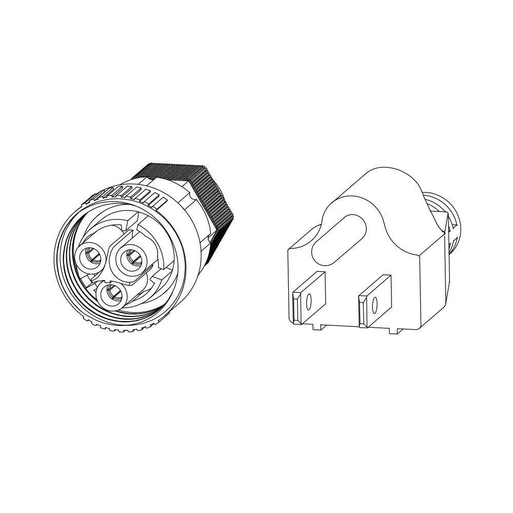 LED Fixture 10-FT/3m AC Power Cable w/ 5-15P Plug