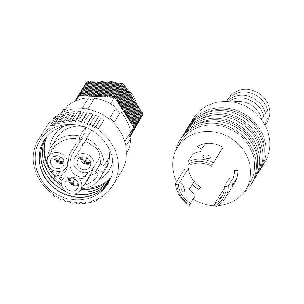 LED Fixture 10-FT/3m AC Power Cable w/ L7-16P Plug