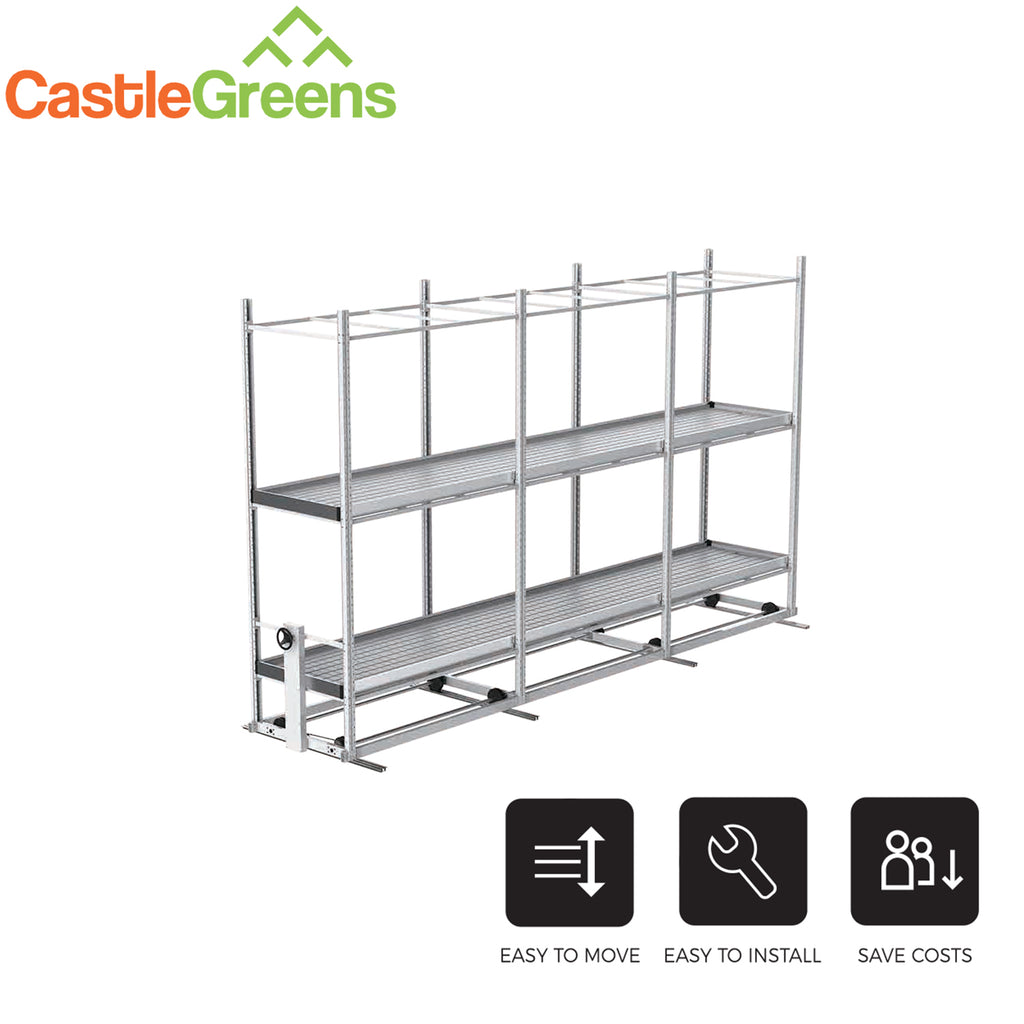 CastleGreens Custom Multi-Tier Rolling Bench System