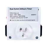 Dual Outlet 24 Hour Timer