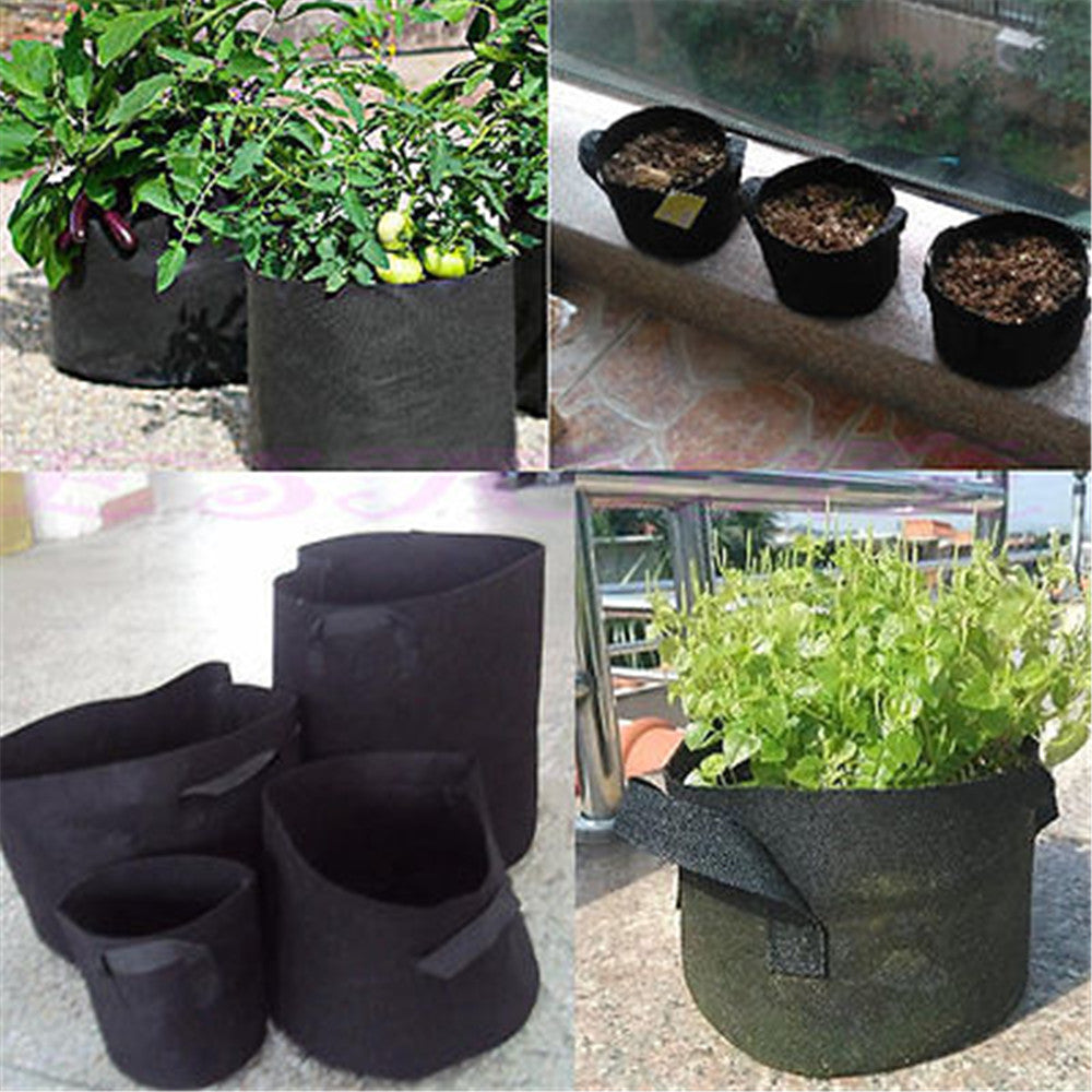 CastleGreens Premium Black 15 Gallon Fabric Grow Pot w/Handles
